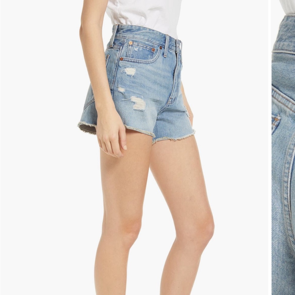 Madewell relaxed deconstructed edition denim shorts